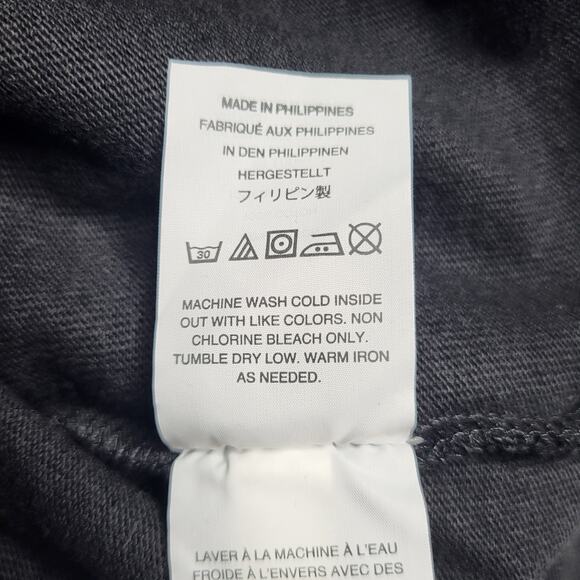 J. Crew Button Shoulder Turtleneck Sweatshirt Black Cotton Long Sleeve Preppy XS - Picture 10 of 10